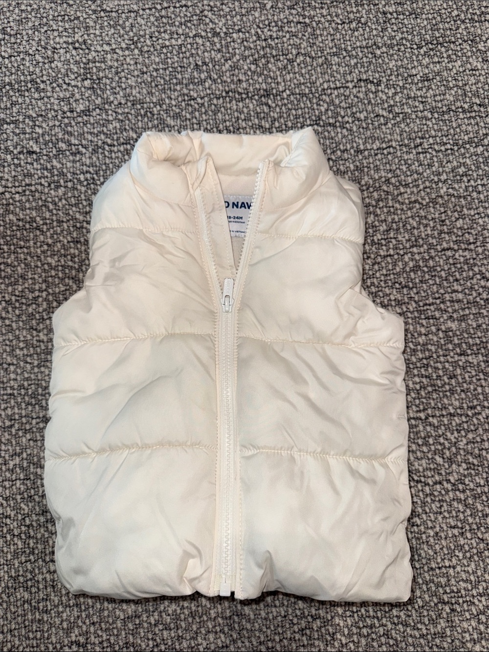 Old Navy Cream Puffer Vest for Kids